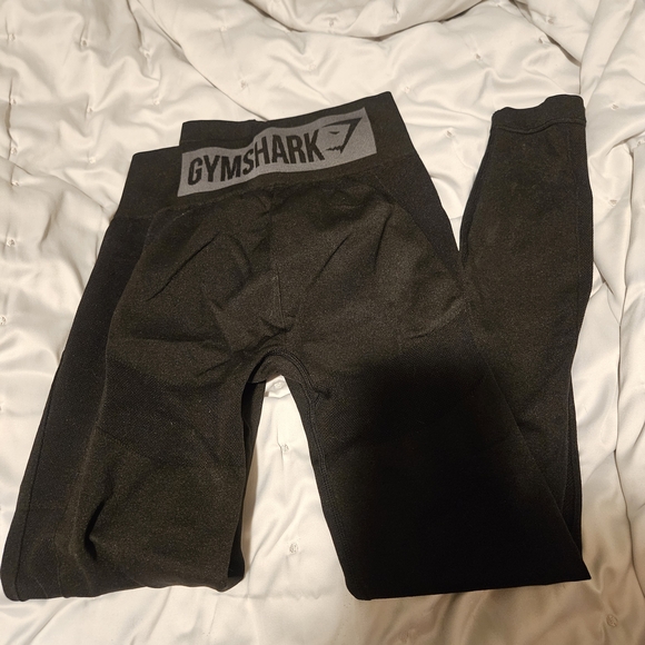 Gymshark Flex High Waisted Leggings - Light Grey Marl/Black - Picture 3 of 6
